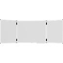 Klapptafel Legamaster UNITE PLUS, magnetisch, 5 Schreibflächen, B 1200/2400 x T 13,4 x H 900 mm, emaillierter Keramikstahl, weiß